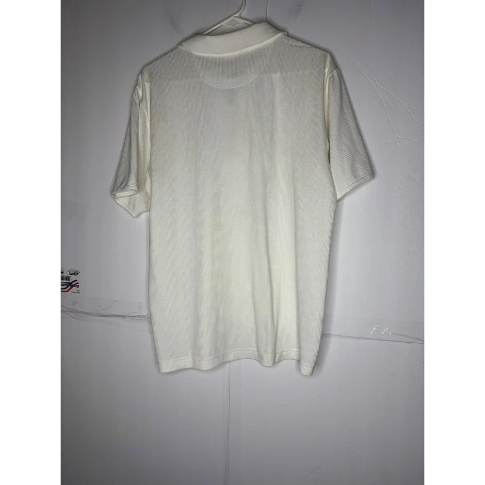 The North Face VaporWick Mens White Quarter‎ Zip Polo Shirt Textured L AT8U